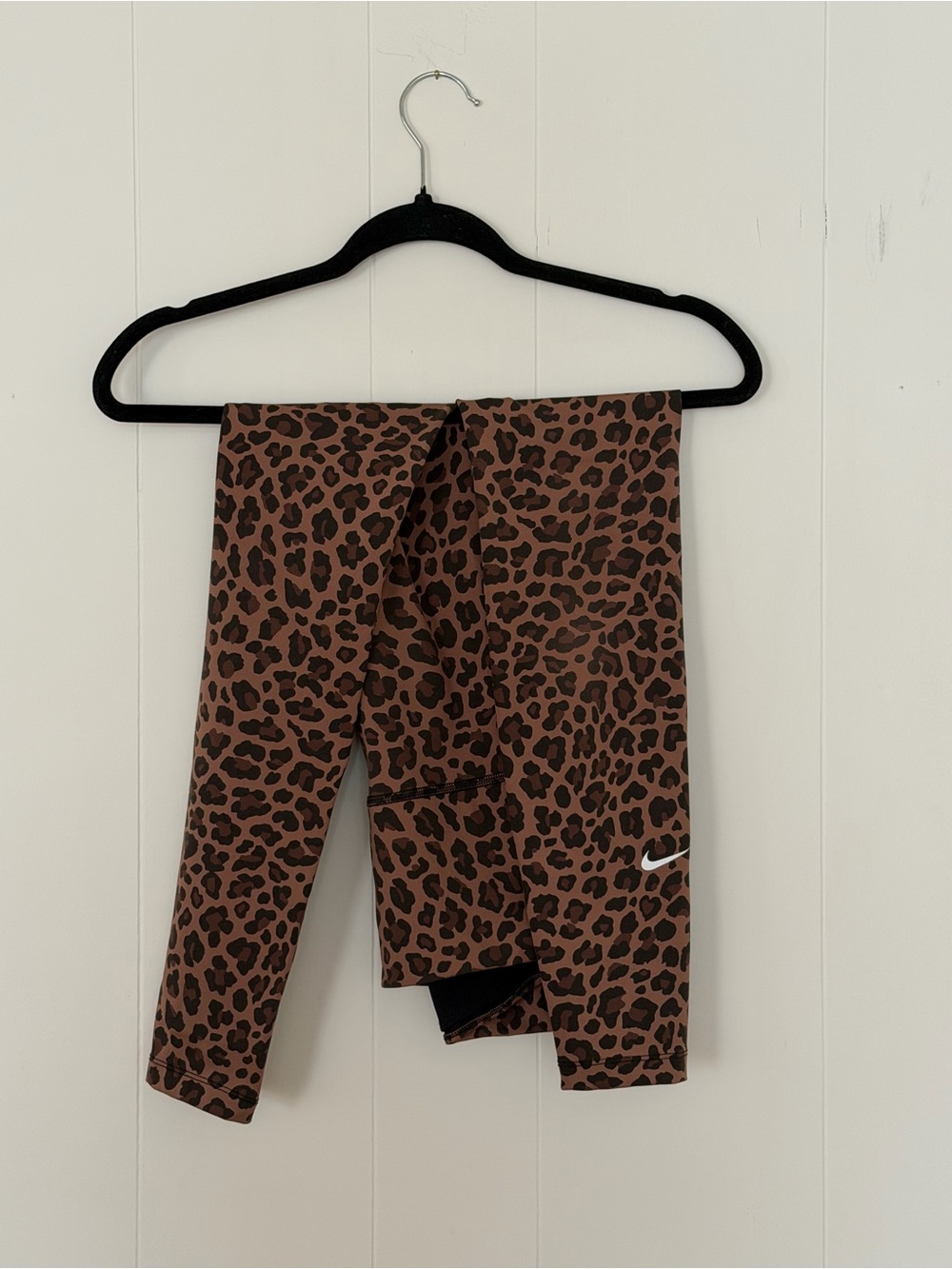 Nike Brown Leopard Print Leggings - Small